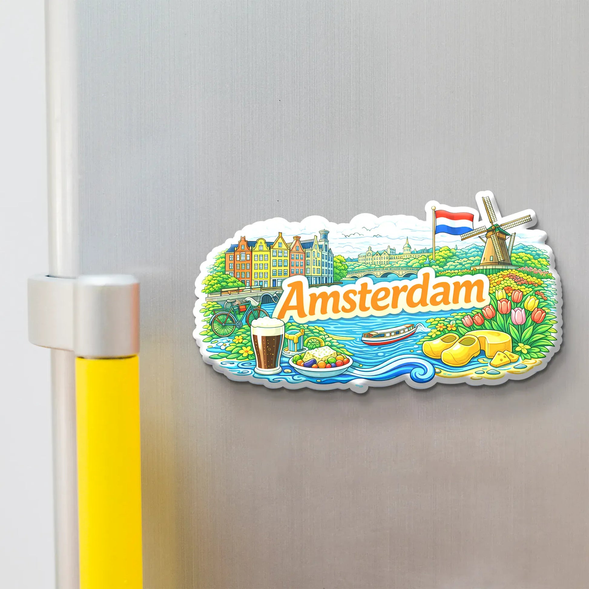 Nivaraprint Souvenir Wooden Fridge Magnet | Amsterdam