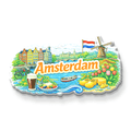Nivaraprint Souvenir Wooden Fridge Magnet | Amsterdam