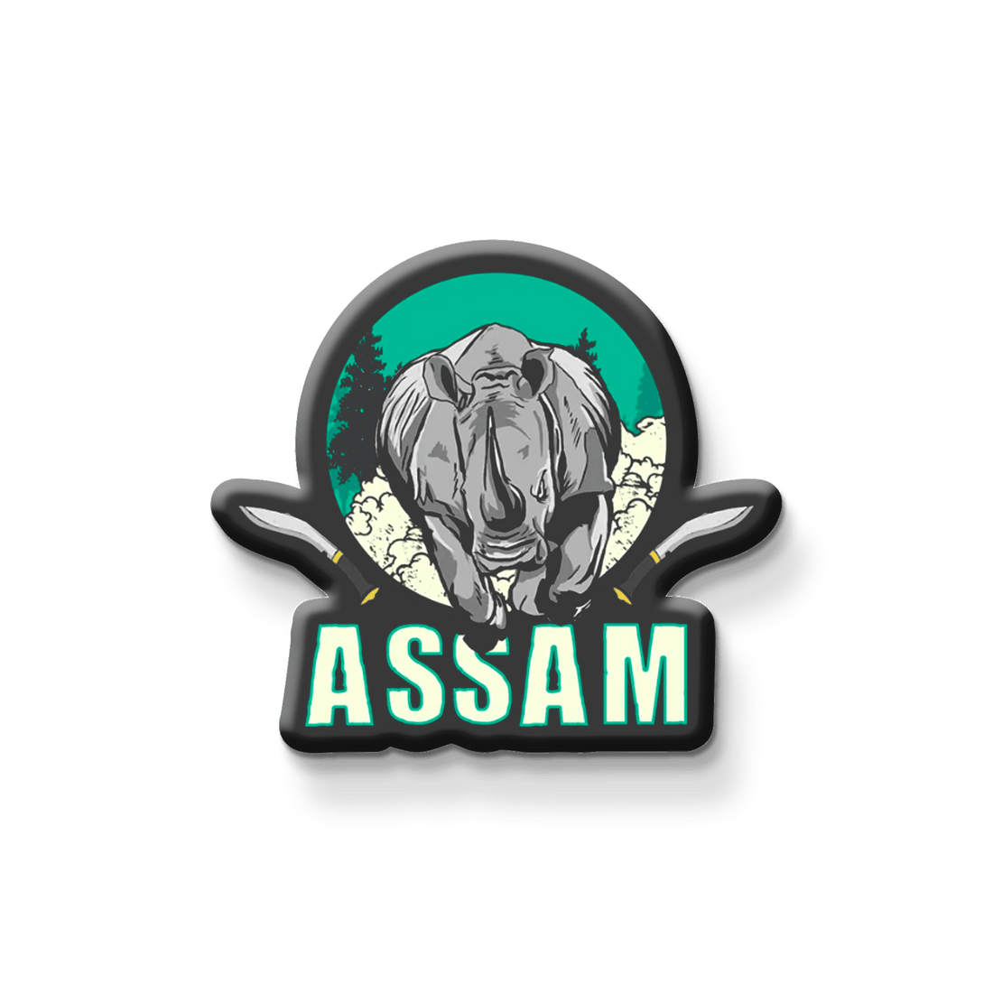 Nivaraprint Souvenir Wooden Fridge Magnet | Assam