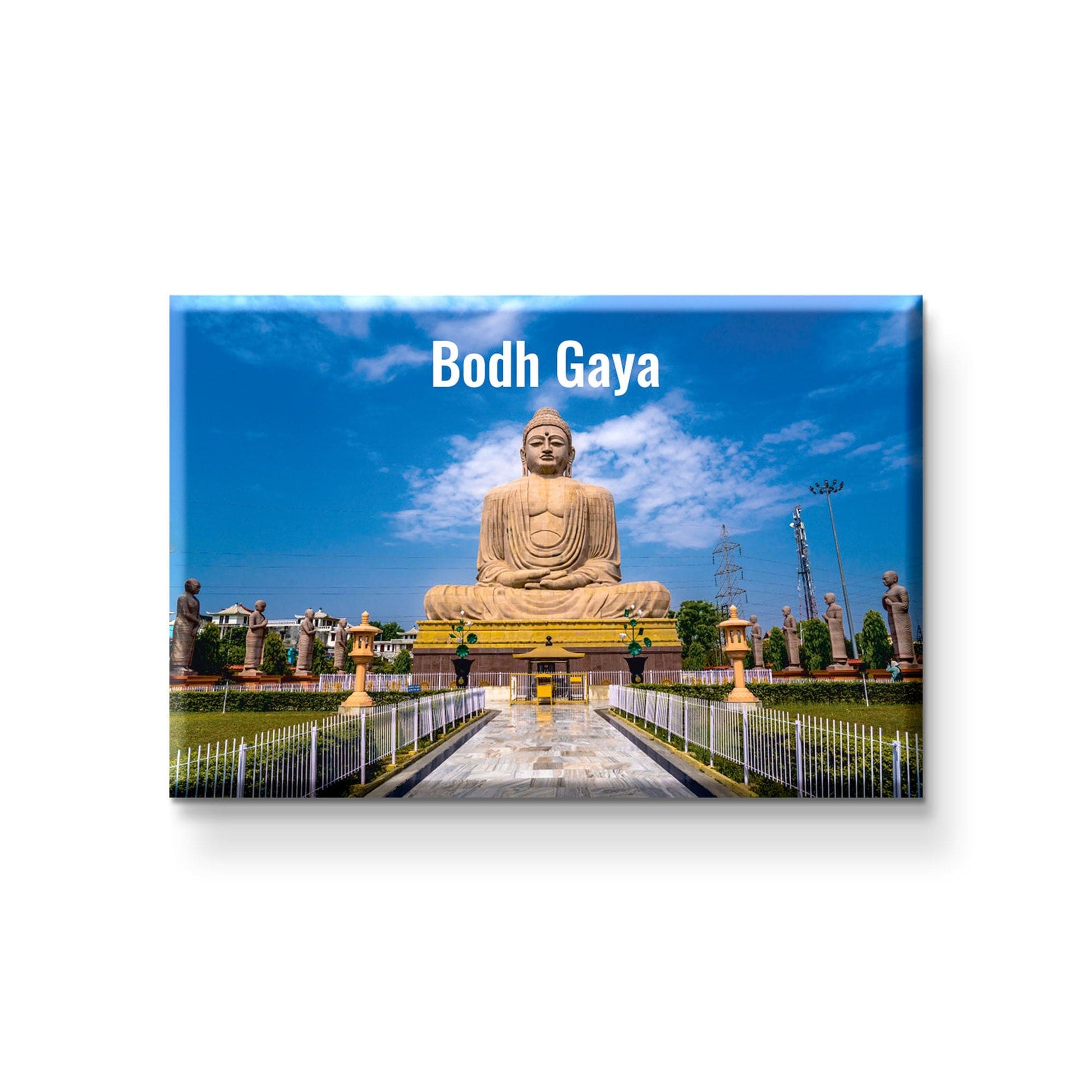 Nivaraprint Souvenir Wooden Fridge Magnet | Bodh Gaya
