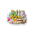 Nivaraprint Souvenir Wooden Fridge Magnet | Brazil