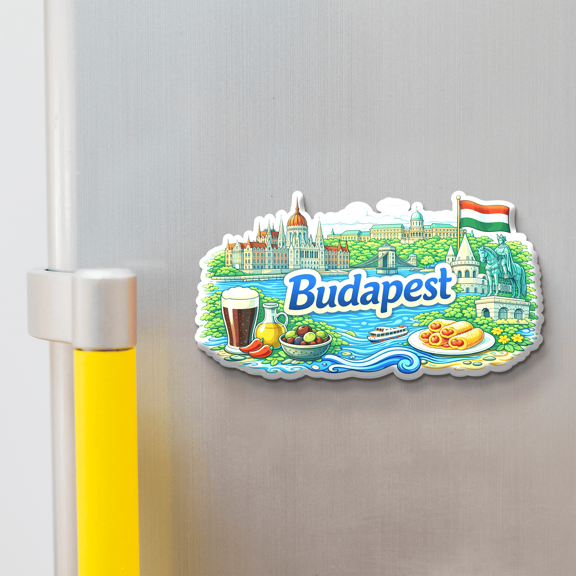 Nivaraprint Souvenir Wooden Fridge Magnet | Budapest