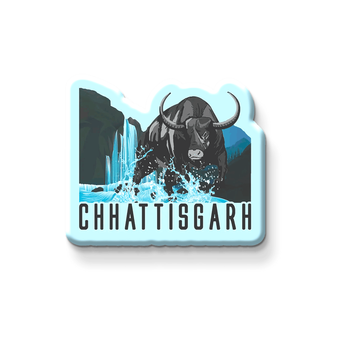 Nivaraprint Souvenir Wooden Fridge Magnet | Chhattisgarh