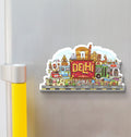Nivaraprint Souvenir Wooden Fridge Magnet | Delhi 01