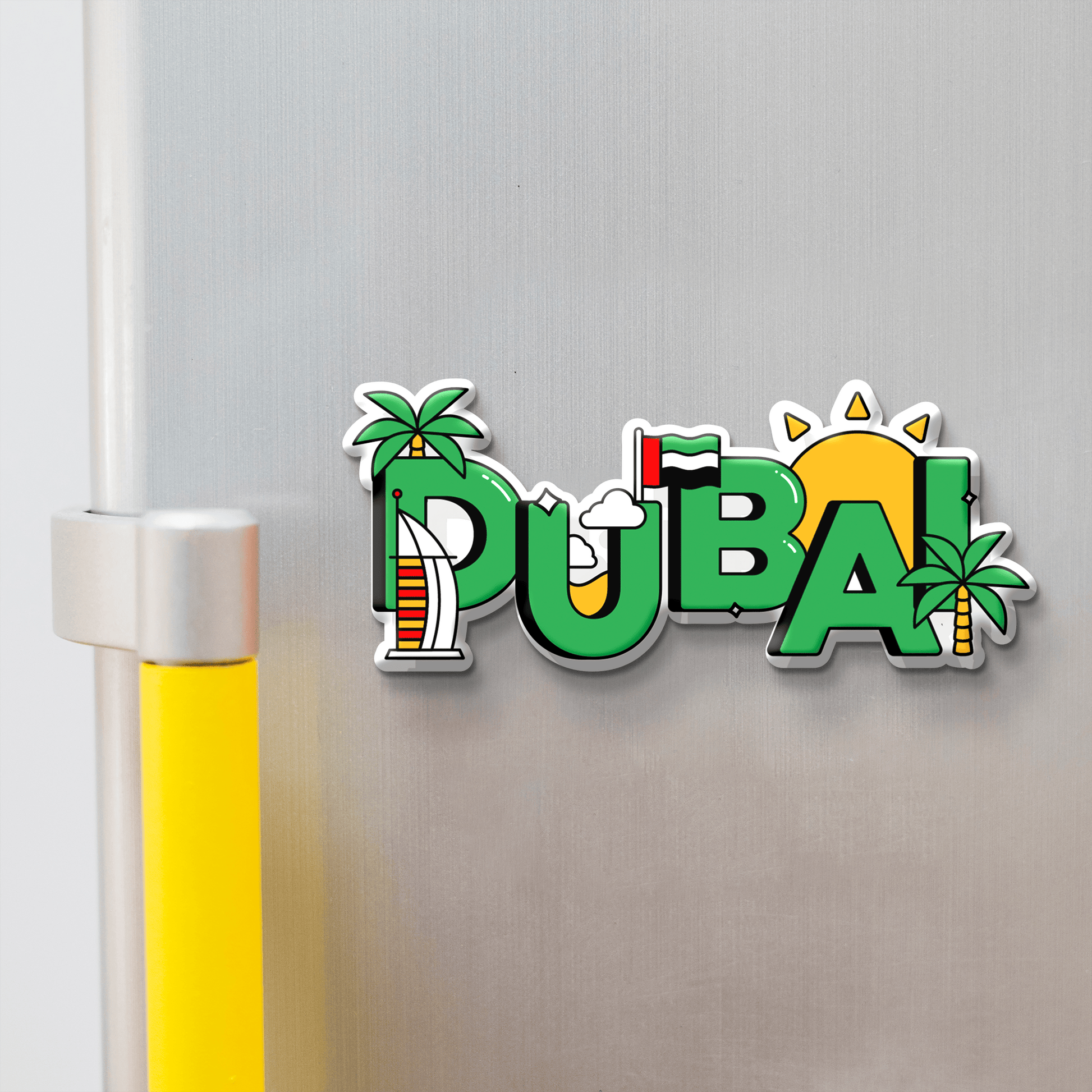 Nivaraprint Souvenir Wooden Fridge Magnet | Dubai 01