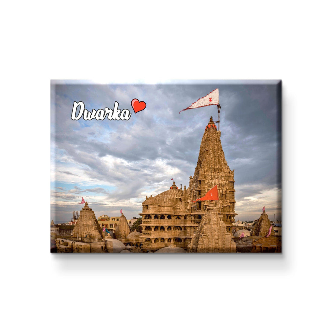 Nivaraprint Souvenir Wooden Fridge Magnet | Dwarka