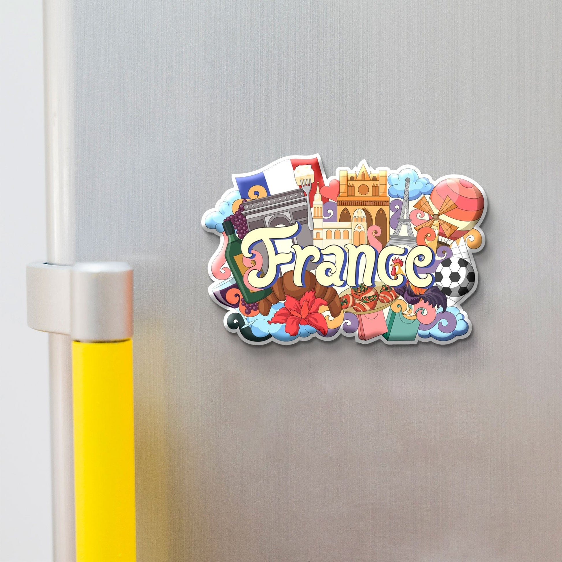Nivaraprint Souvenir Wooden Fridge Magnet | France