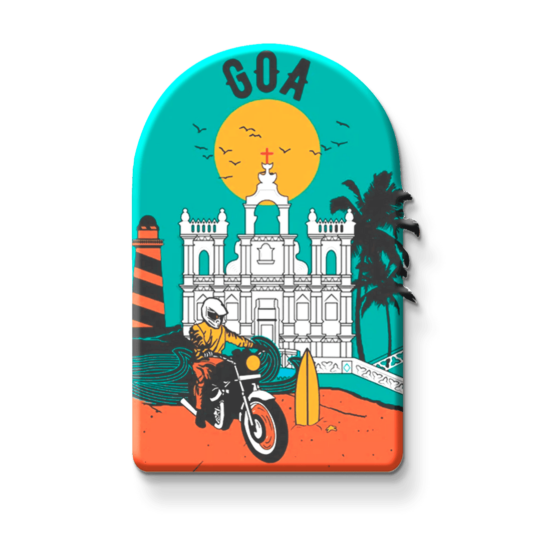 Nivaraprint Souvenir Wooden Fridge Magnet | Goa