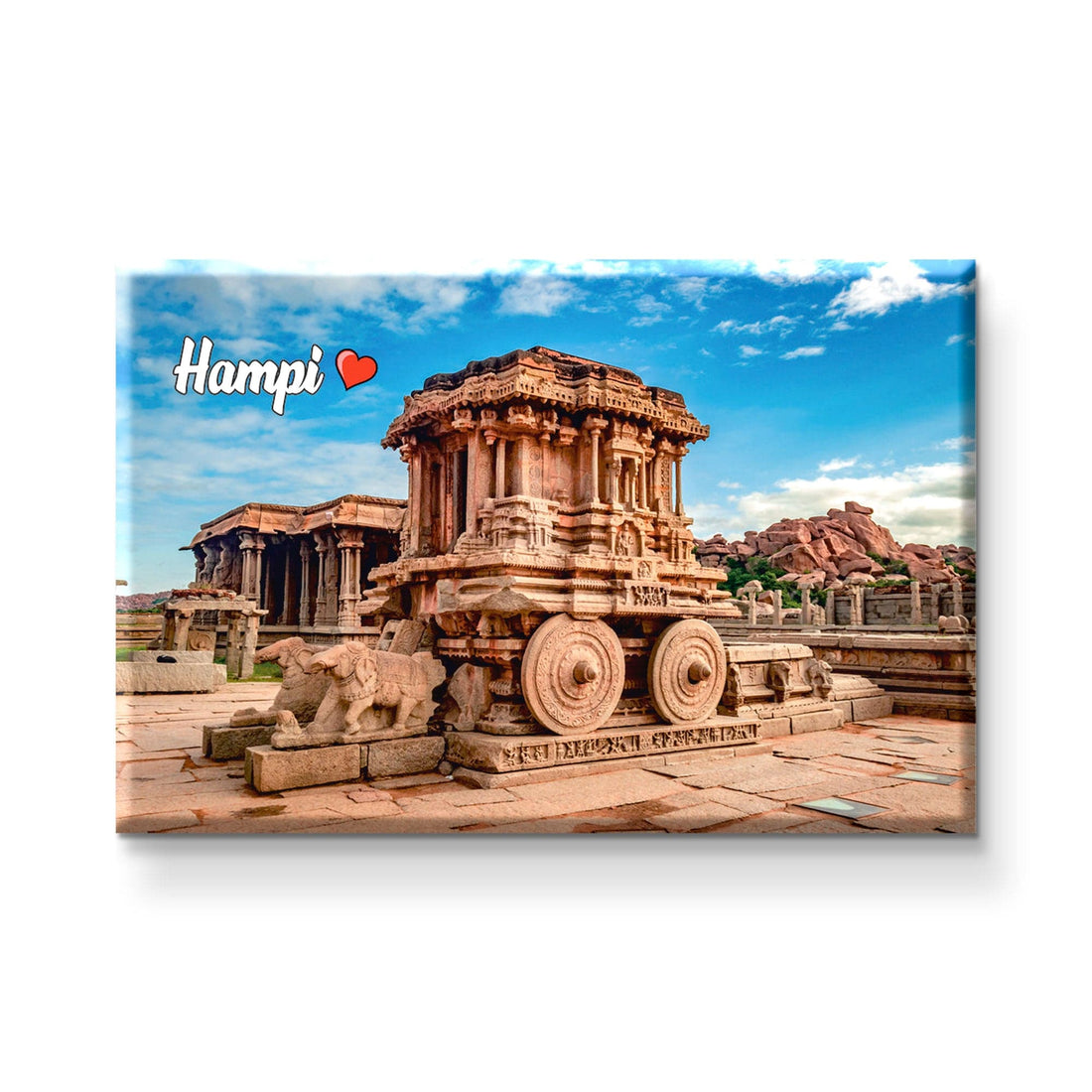 Nivaraprint Souvenir Wooden Fridge Magnet | Hampi