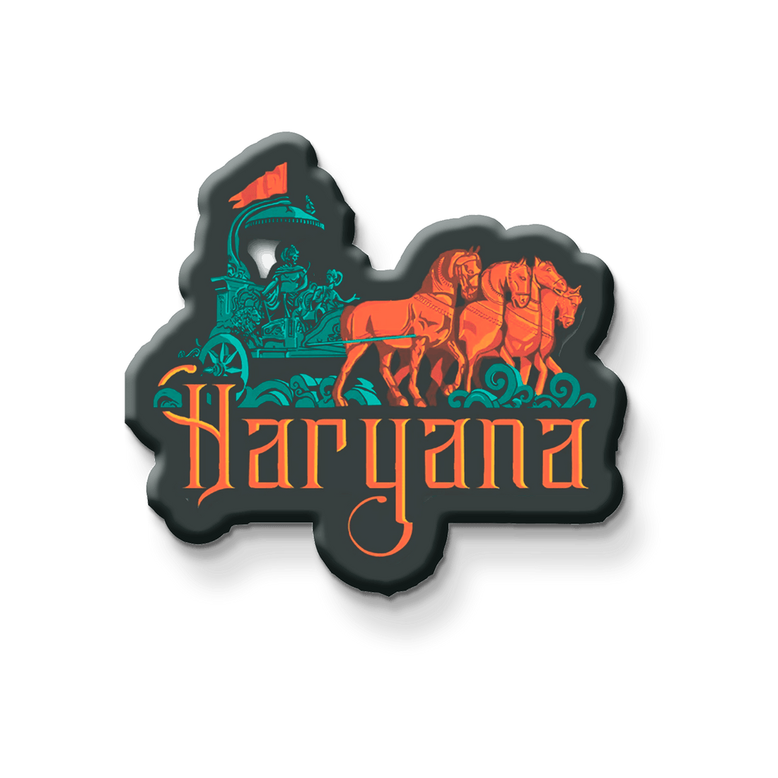 Nivaraprint Souvenir Wooden Fridge Magnet | Haryana