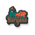 Nivaraprint Souvenir Wooden Fridge Magnet | Haryana
