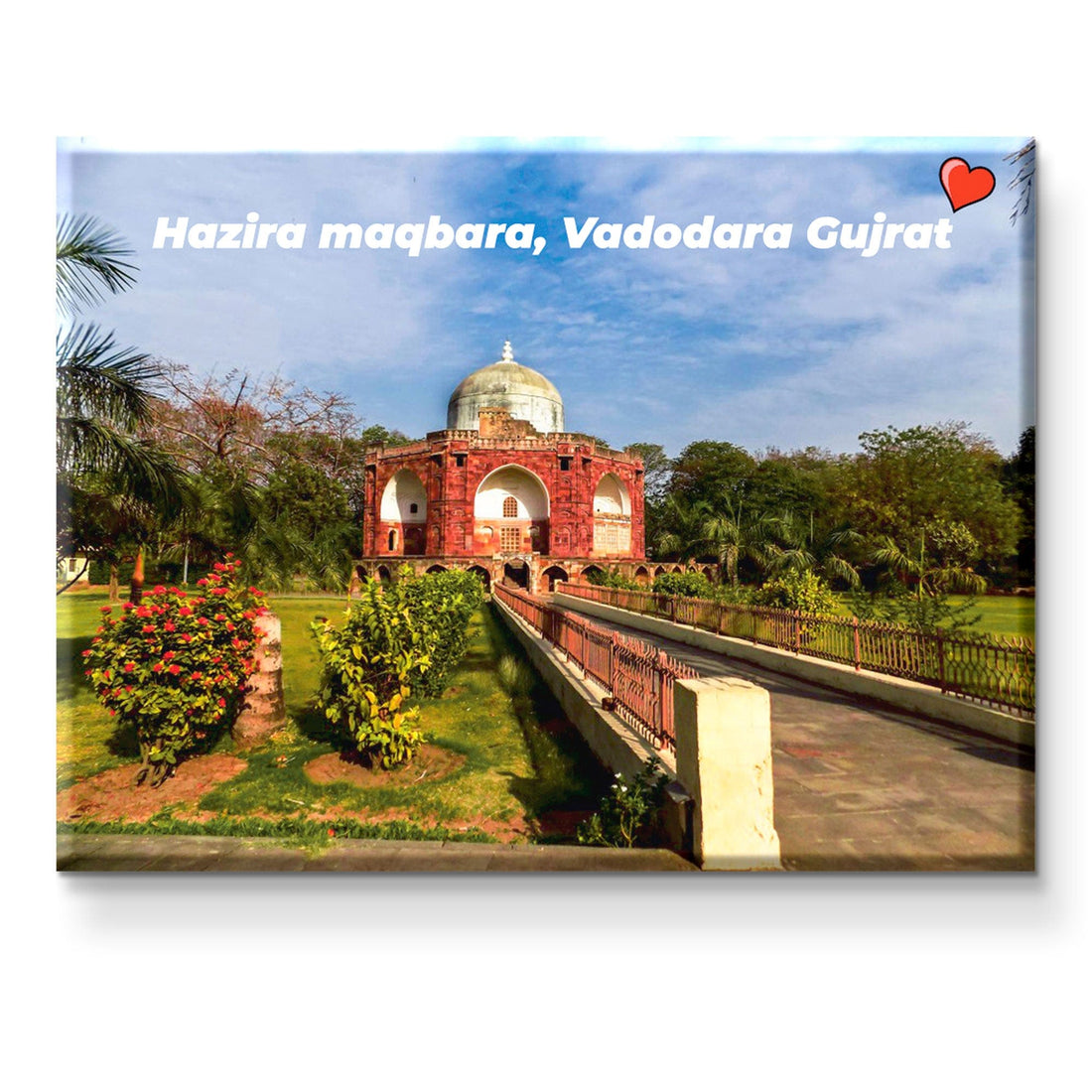 Nivaraprint Souvenir Wooden Fridge Magnet | Hazira maqbara, Vododara Gujrat