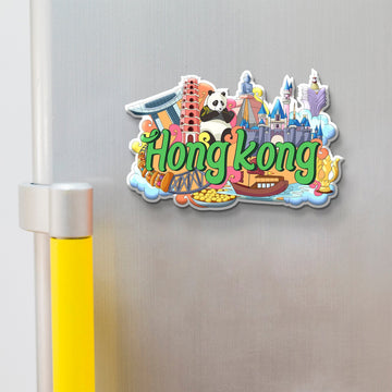 Nivaraprint Souvenir Wooden Fridge Magnet | Hong Kong