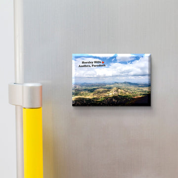 Nivaraprint Souvenir Wooden Fridge Magnet | Horsley Hills, Andhra Pradesh