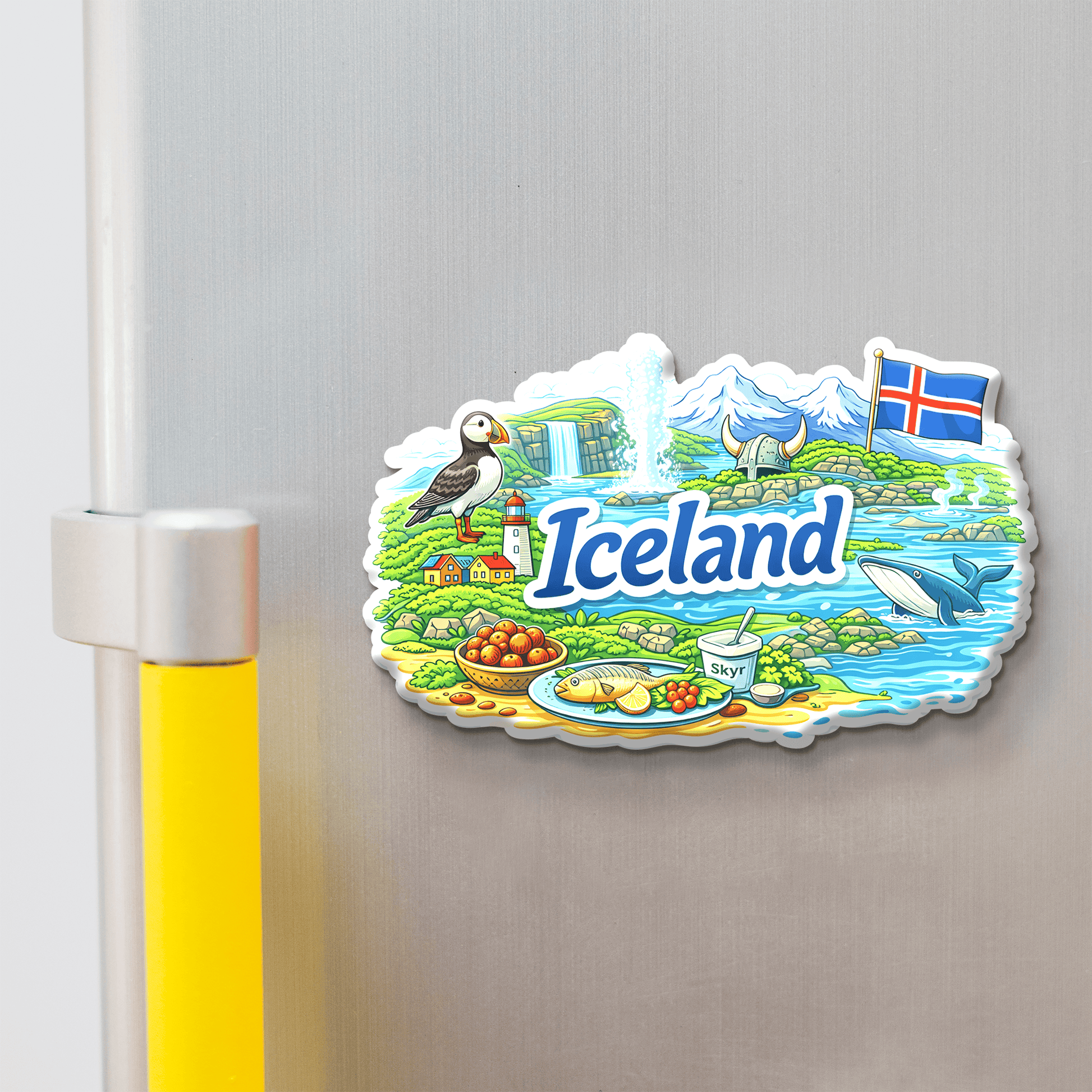Nivaraprint Souvenir Wooden Fridge Magnet | Iceland