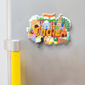 Nivaraprint Souvenir Wooden Fridge Magnet | India