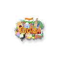 Nivaraprint Souvenir Wooden Fridge Magnet | India