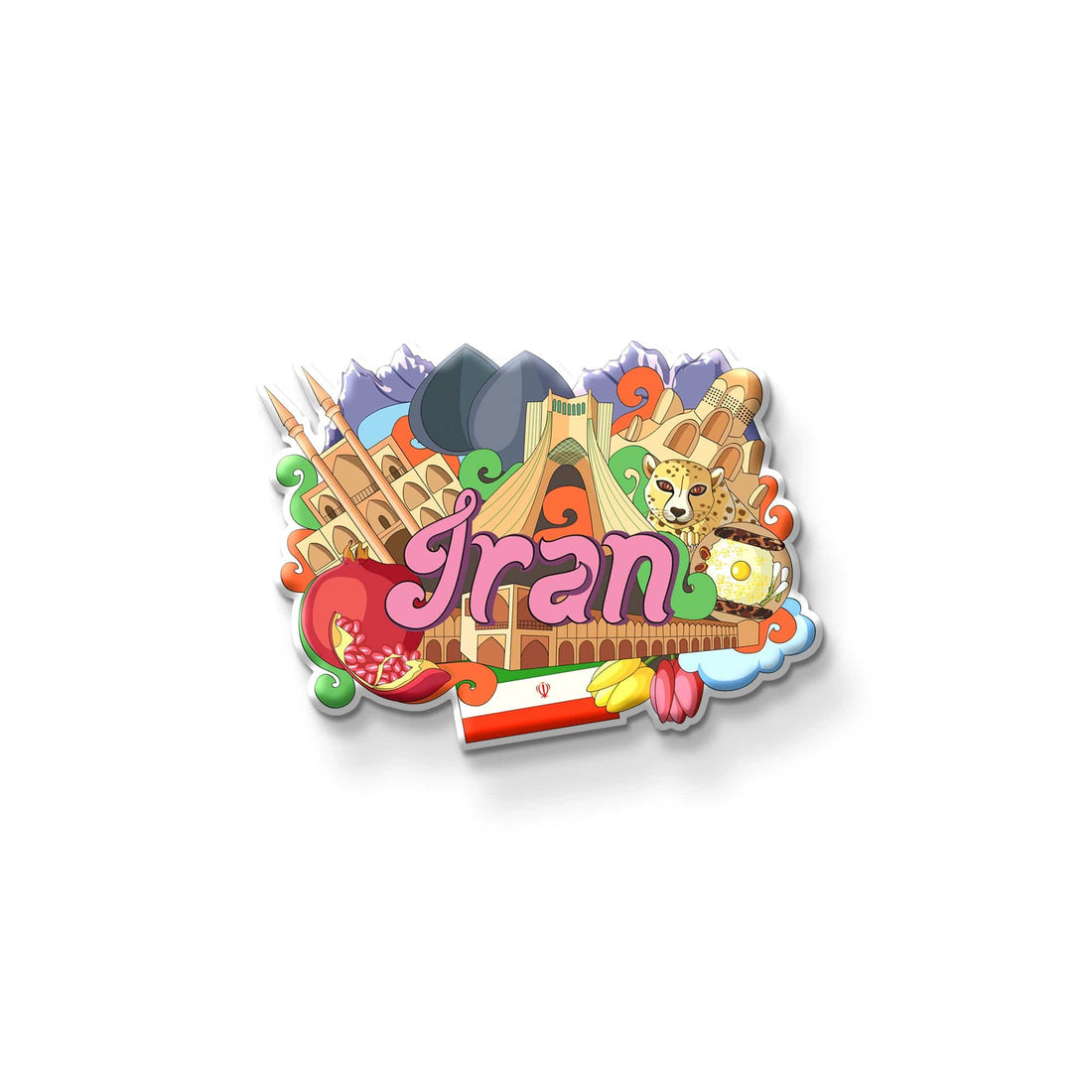 Nivaraprint Souvenir Wooden Fridge Magnet | Iran