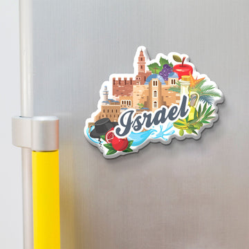 Nivaraprint Souvenir Wooden Fridge Magnet | Israel