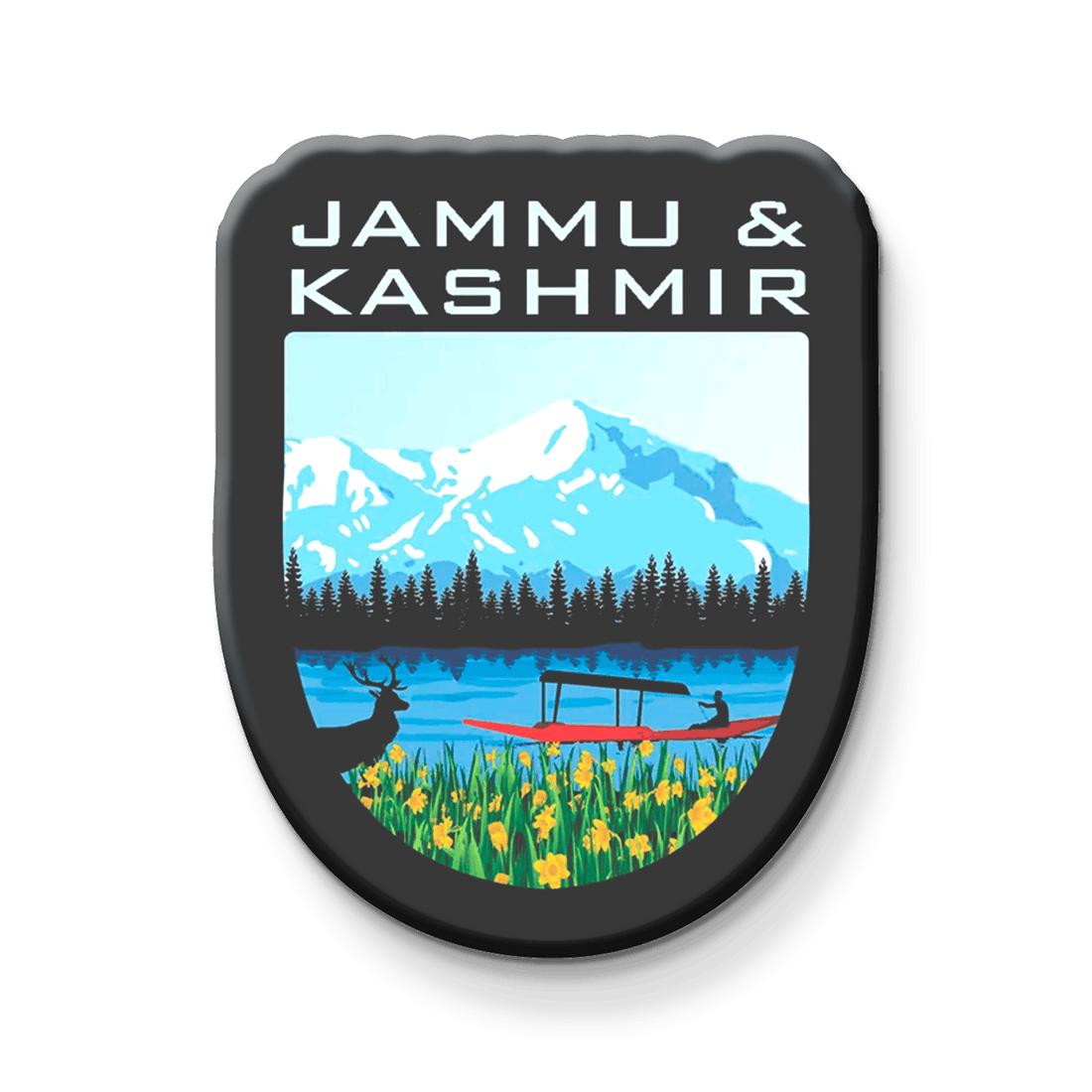 Nivaraprint Souvenir Wooden Fridge Magnet | Jammu & Kashmir