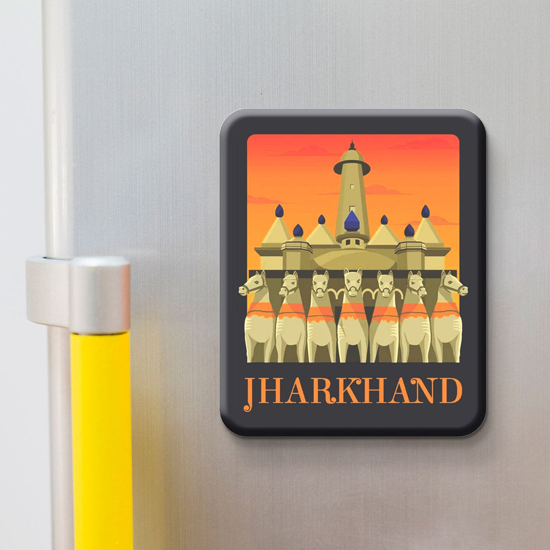Nivaraprint Souvenir Wooden Fridge Magnet | Jharkhand