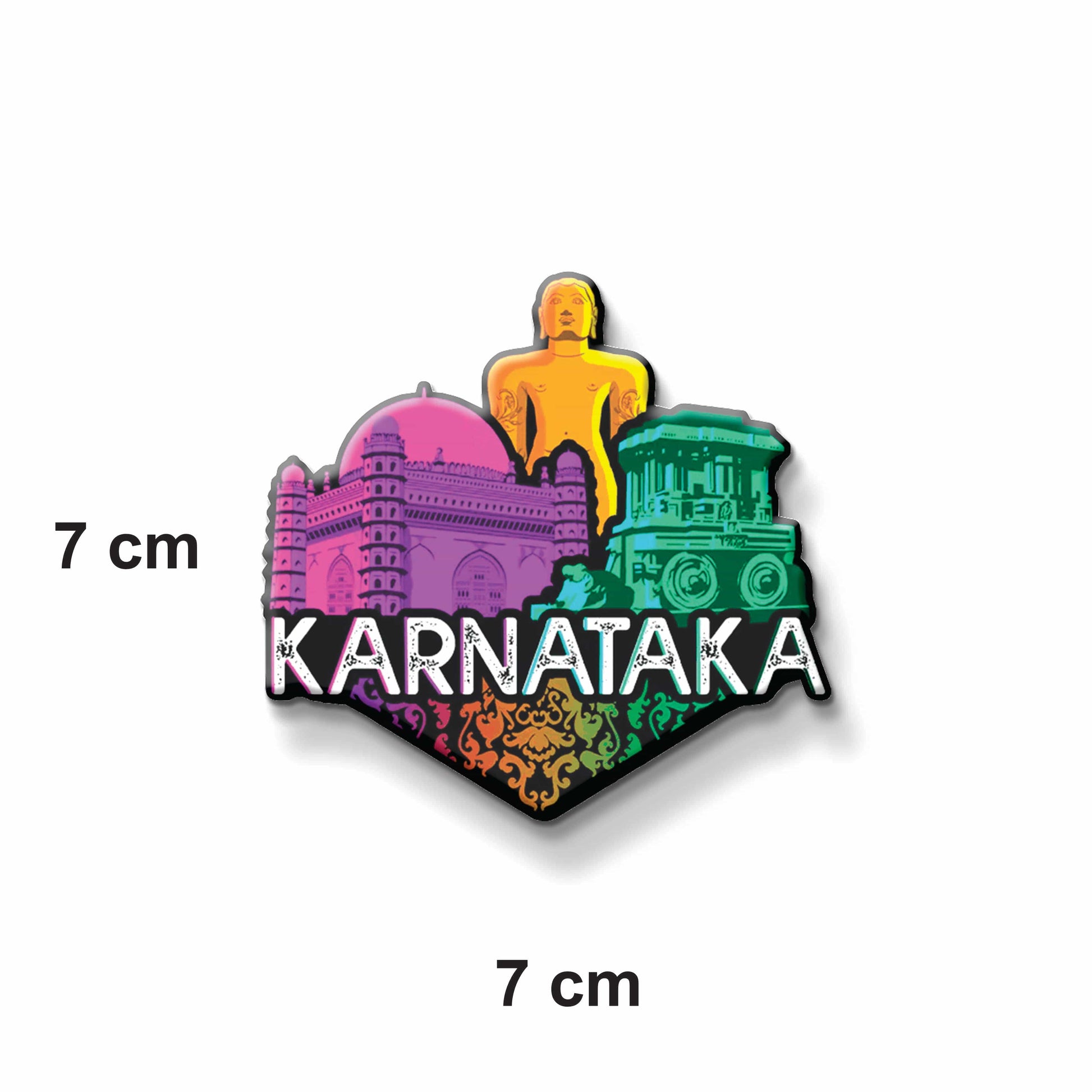 Nivaraprint Souvenir Wooden Fridge Magnet | Karnataka