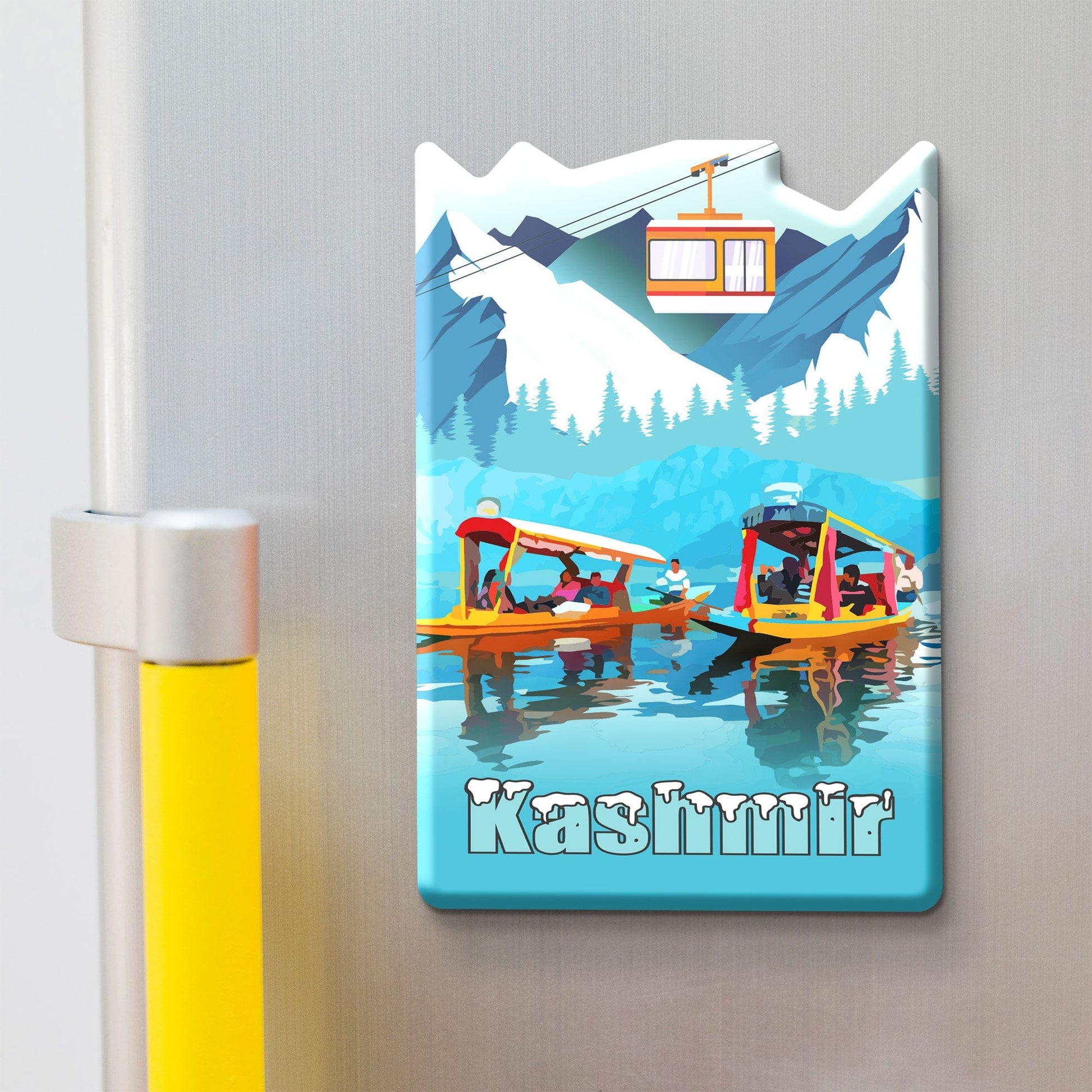 Nivaraprint Souvenir Wooden Fridge Magnet | Kashmir