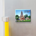 Nivaraprint Souvenir Wooden Fridge Magnet | Mahabodhi Temple, Bihar