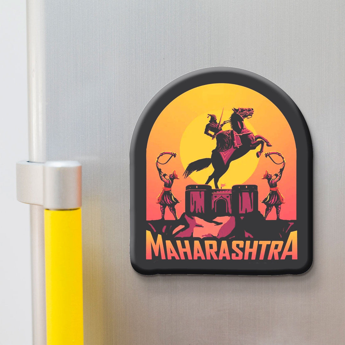 Nivaraprint Souvenir Wooden Fridge Magnet | Maharashtra