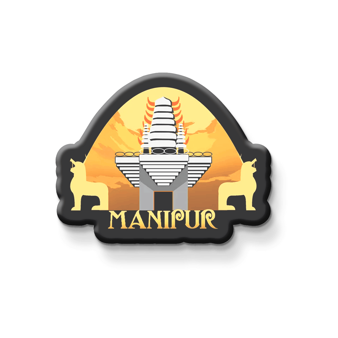 Nivaraprint Souvenir Wooden Fridge Magnet | Manipur