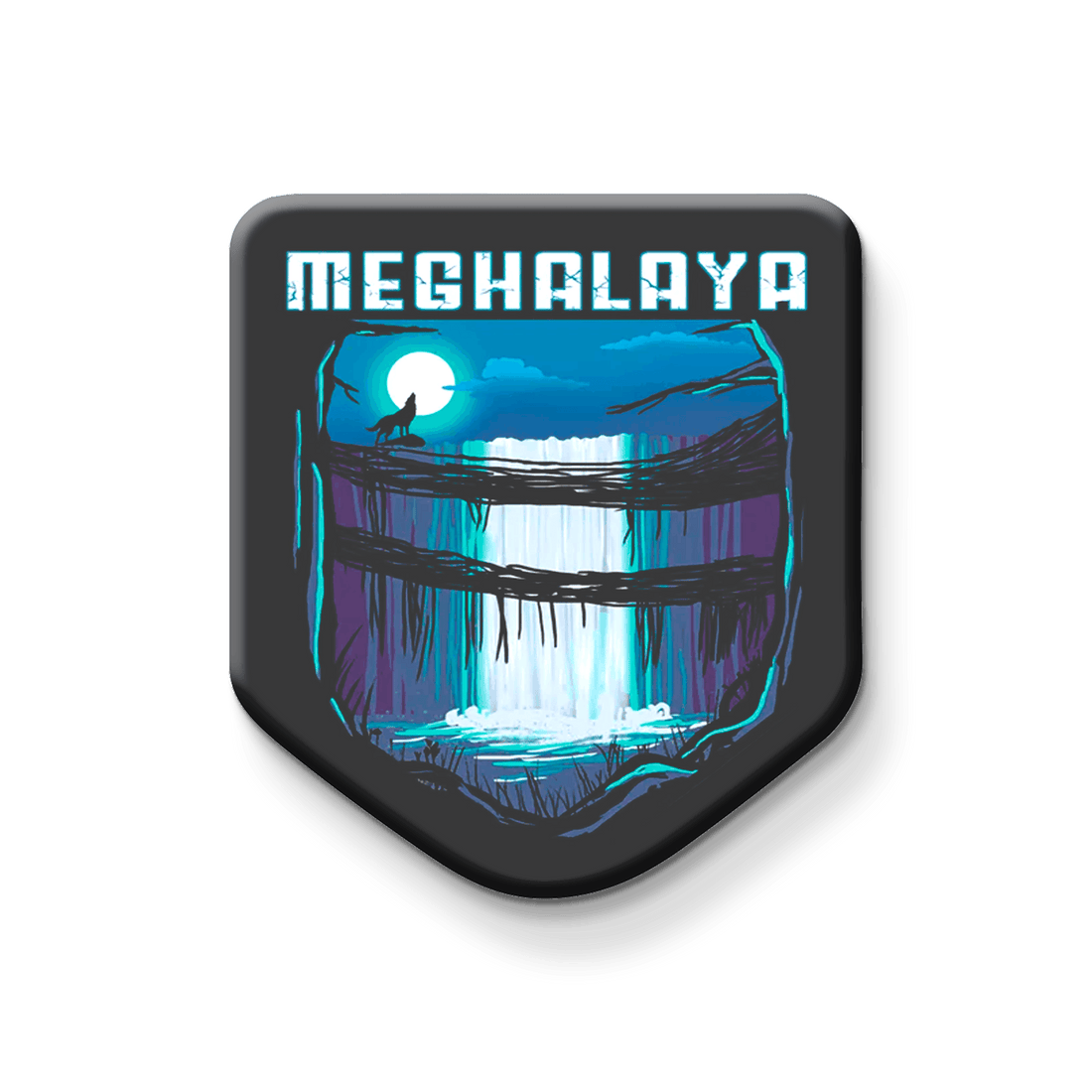 Nivaraprint Souvenir Wooden Fridge Magnet | Meghalaya