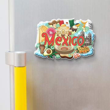 Nivaraprint Souvenir Wooden Fridge Magnet | Mexico