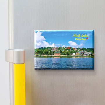 Nivaraprint Souvenir Wooden Fridge Magnet | Mirik Lake, Darjeeling