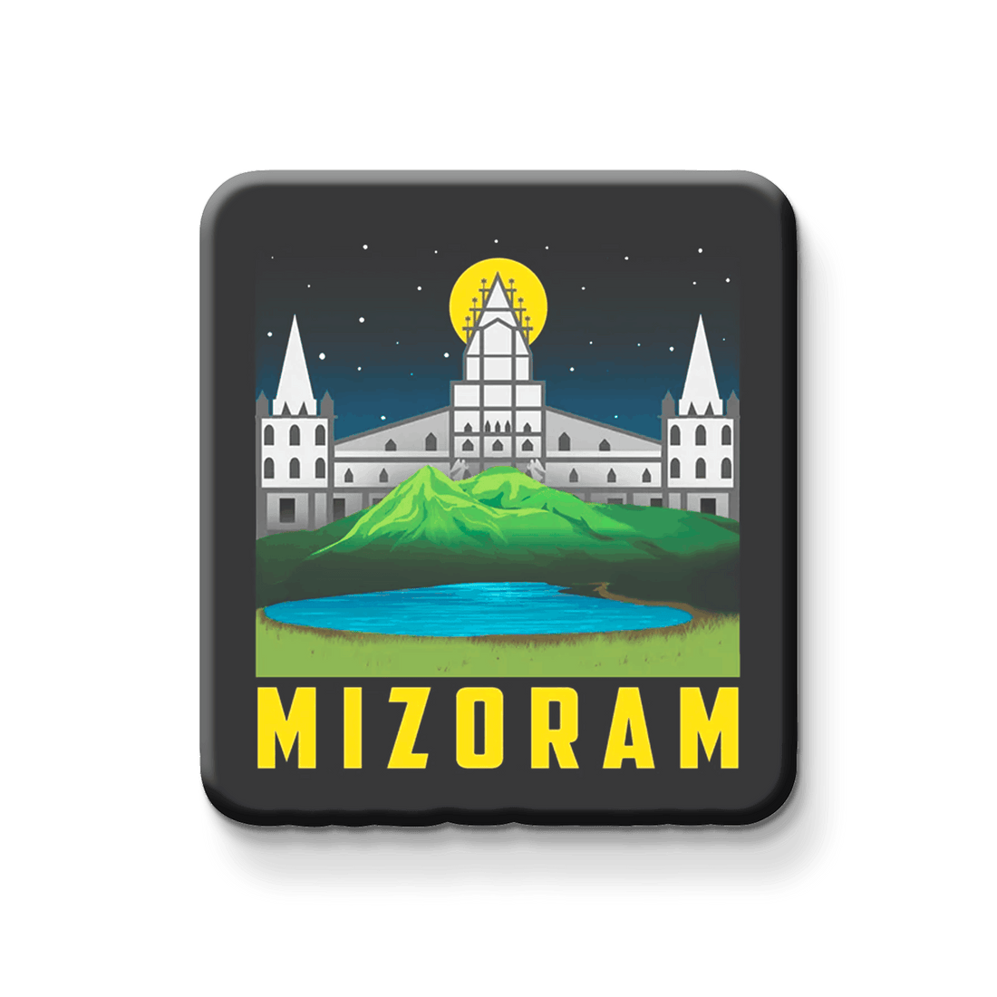 Nivaraprint Souvenir Wooden Fridge Magnet | Mizoram