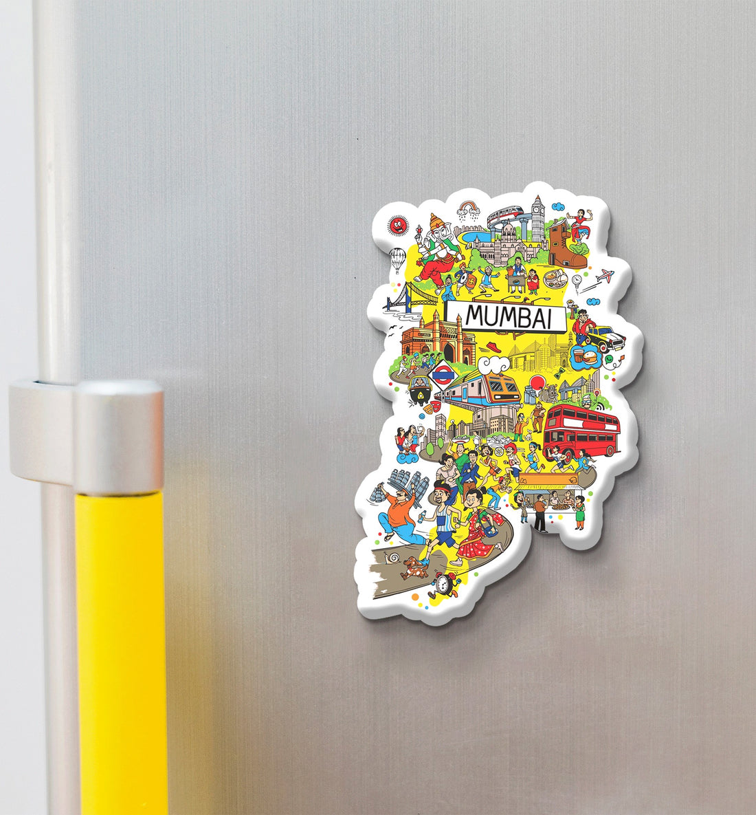 Nivaraprint Souvenir Wooden Fridge Magnet | Mumbai