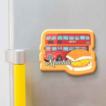 Nivaraprint Souvenir Wooden Fridge Magnet | Mumbai