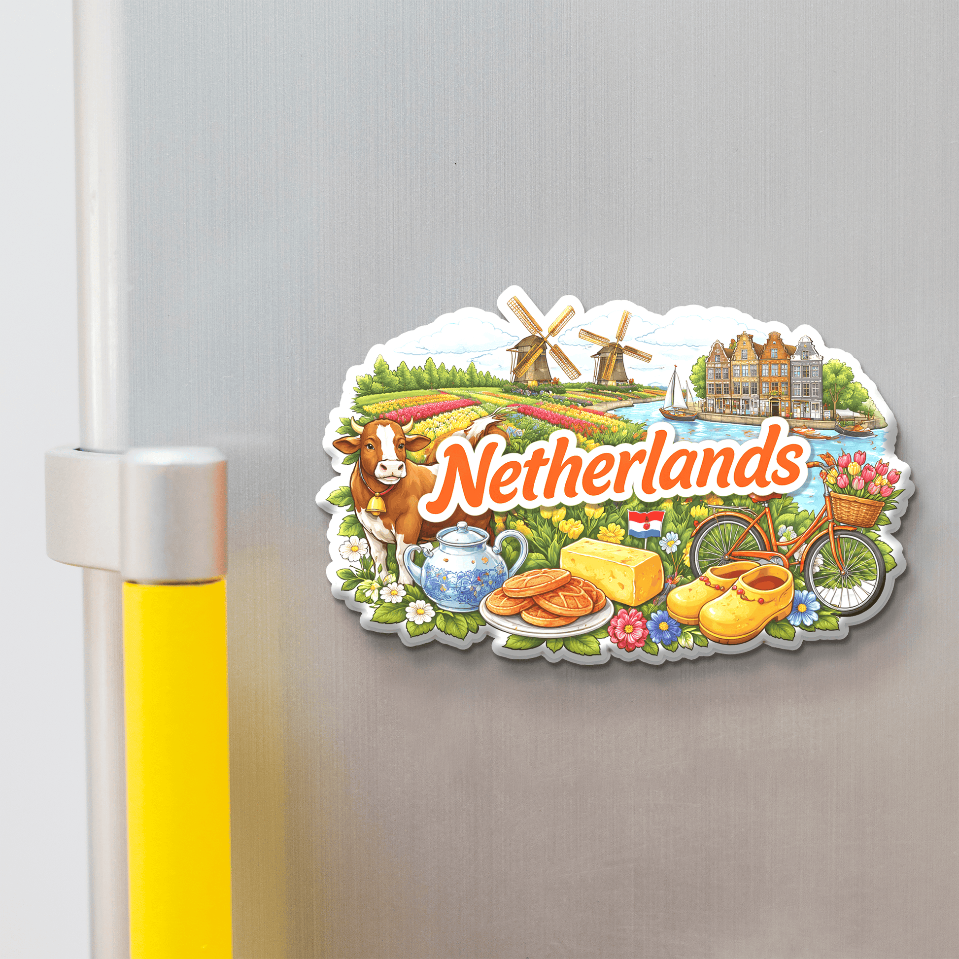 Nivaraprint Souvenir Wooden Fridge Magnet | Netherlands