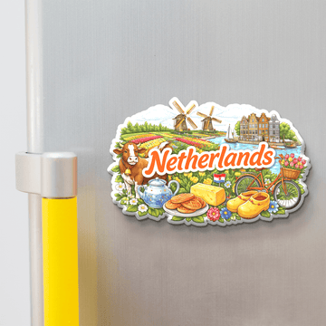 Nivaraprint Souvenir Wooden Fridge Magnet | Netherlands