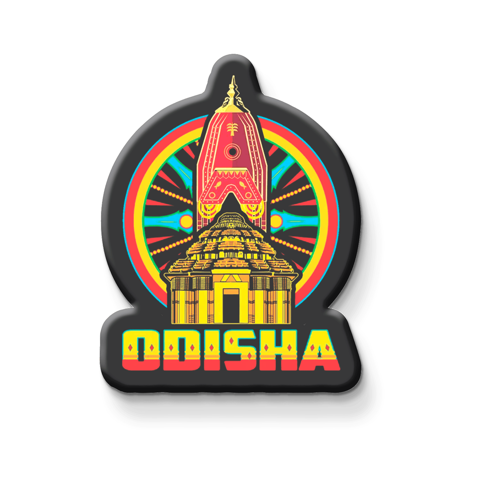 Nivaraprint Souvenir Wooden Fridge Magnet | Odisha