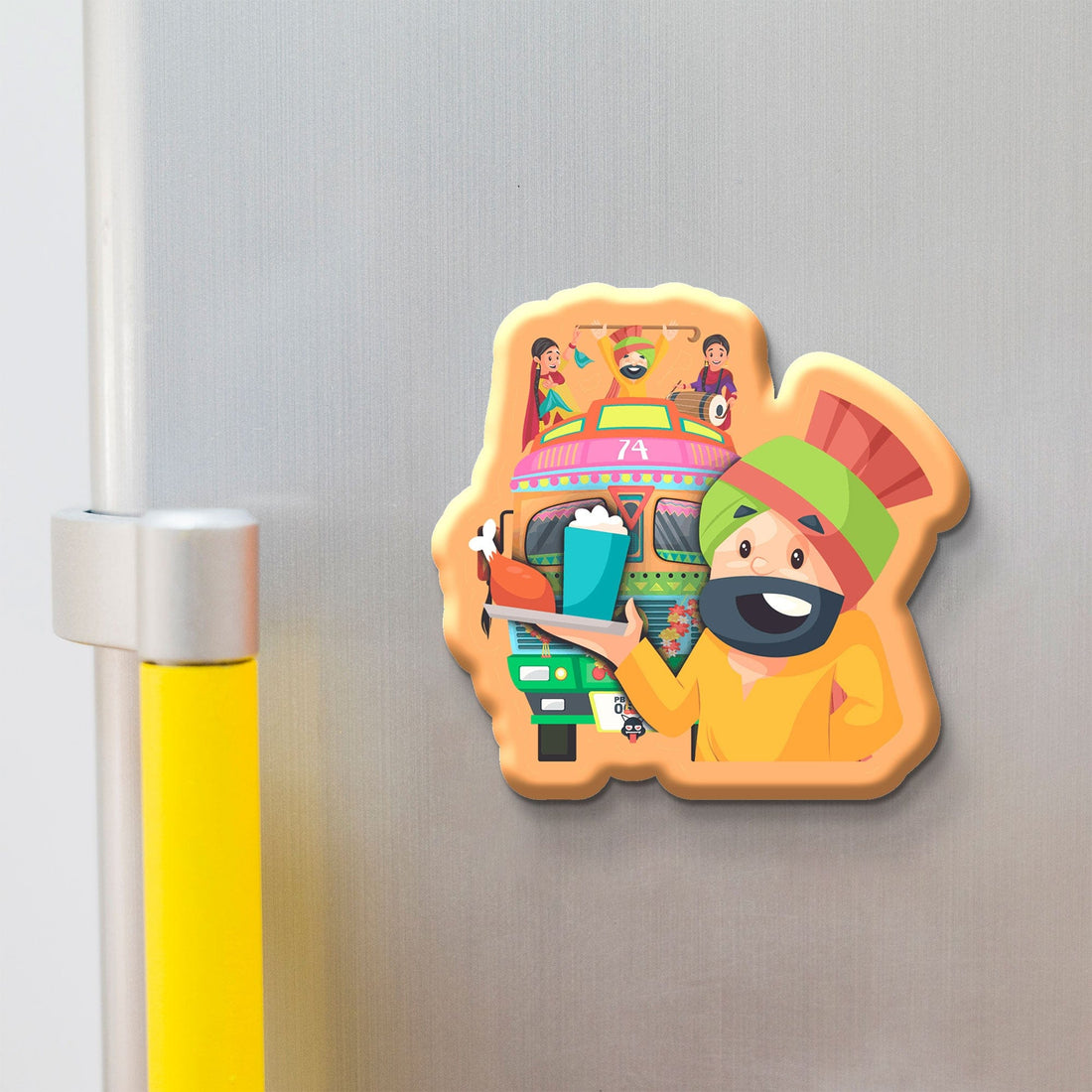 Nivaraprint Souvenir Wooden Fridge Magnet | Punjab01