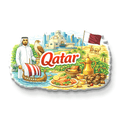 Nivaraprint Souvenir Wooden Fridge Magnet | Qatar