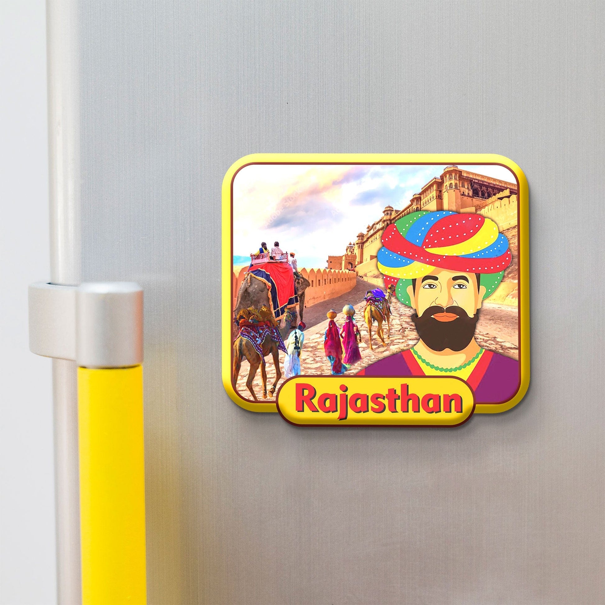 Nivaraprint Souvenir Wooden Fridge Magnet | Rajasthan 01