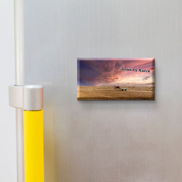 Nivaraprint Souvenir Wooden Fridge Magnet | Rann of Kutch
