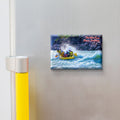 Nivaraprint Souvenir Wooden Fridge Magnet | River Rafting -Rishikesh