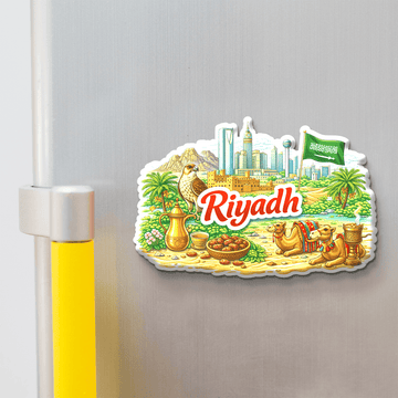Nivaraprint Souvenir Wooden Fridge Magnet | Riyadh