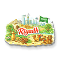Nivaraprint Souvenir Wooden Fridge Magnet | Riyadh