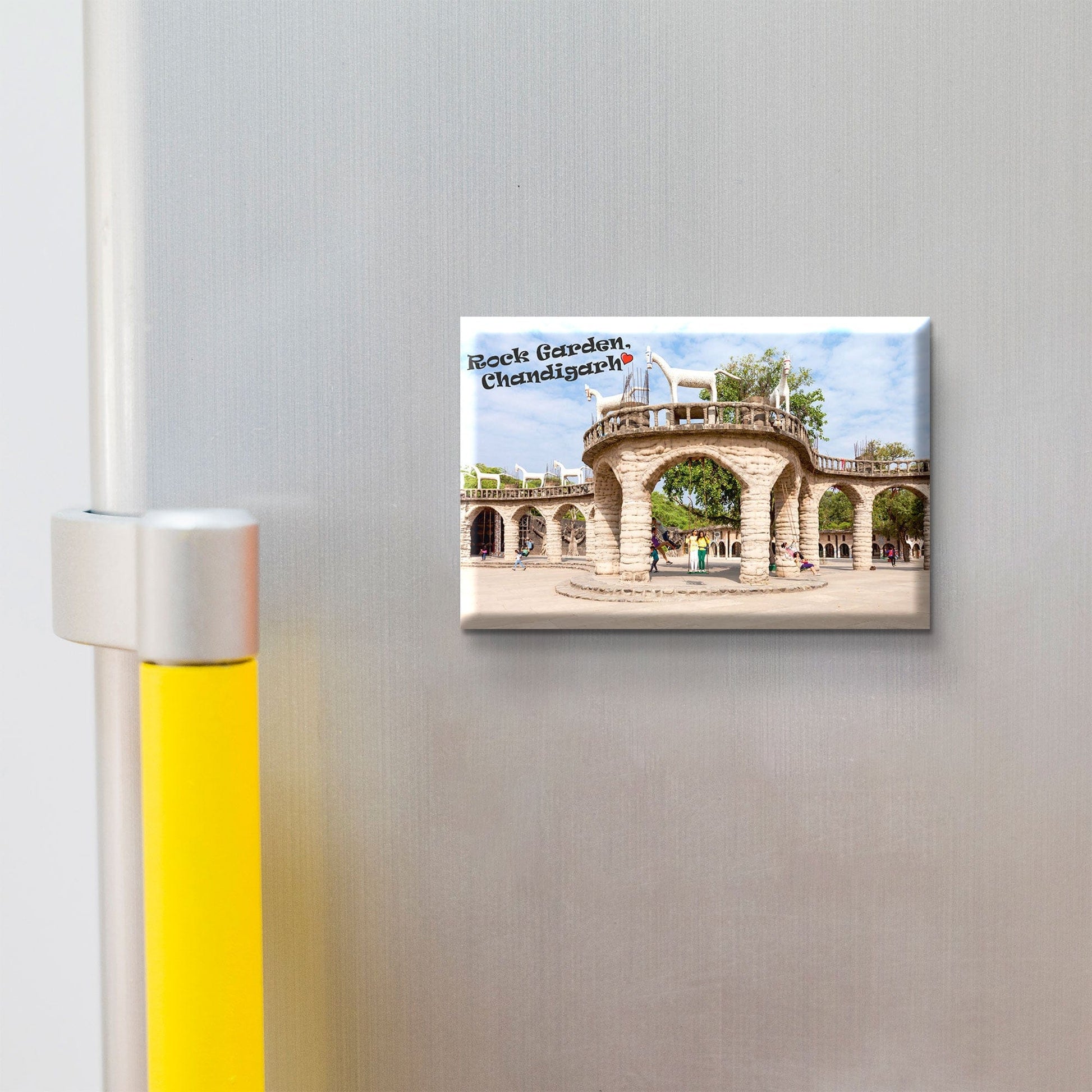 Nivaraprint Souvenir Wooden Fridge Magnet | Rock Garden, Chandigarh