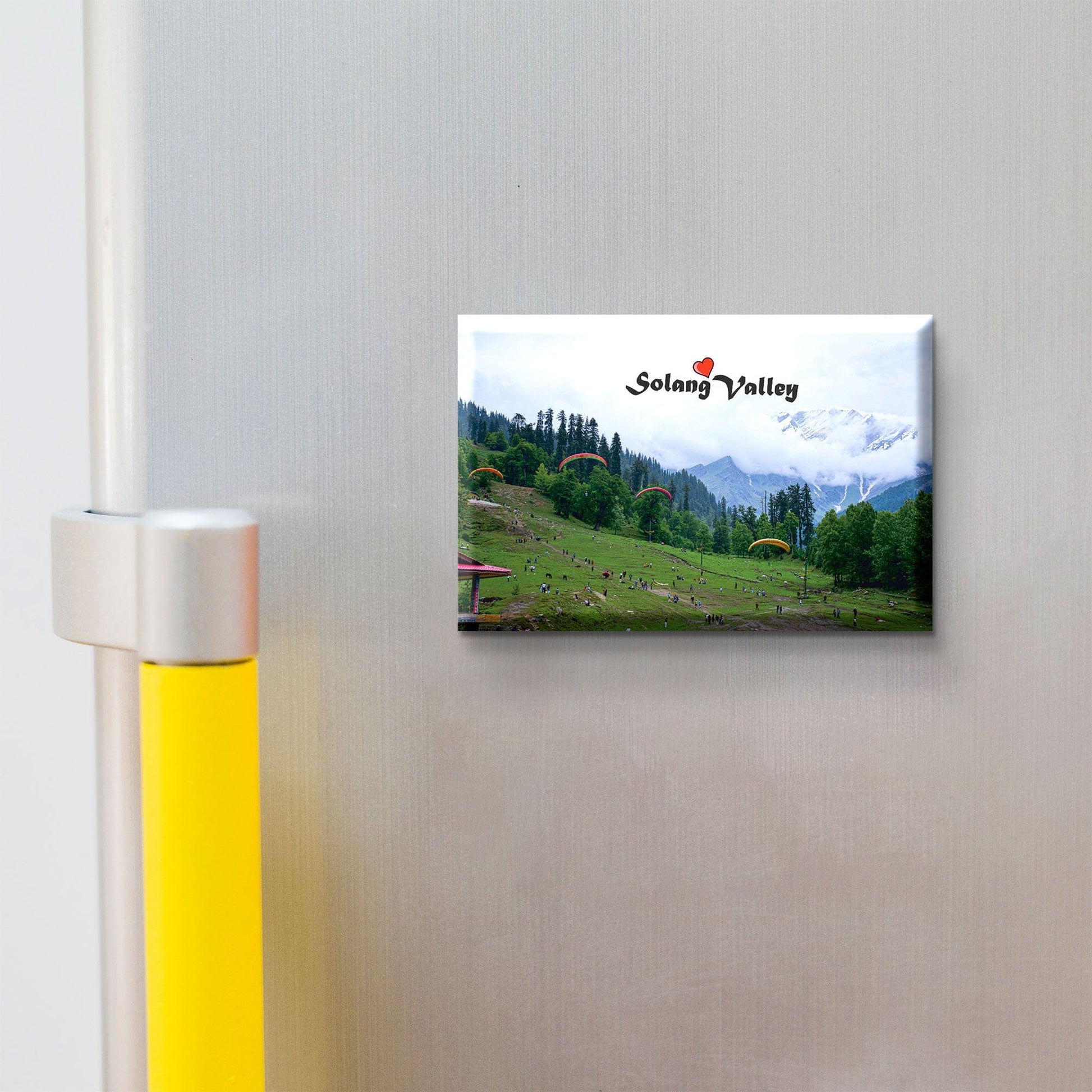 Nivaraprint Souvenir Wooden Fridge Magnet | Solang Valley