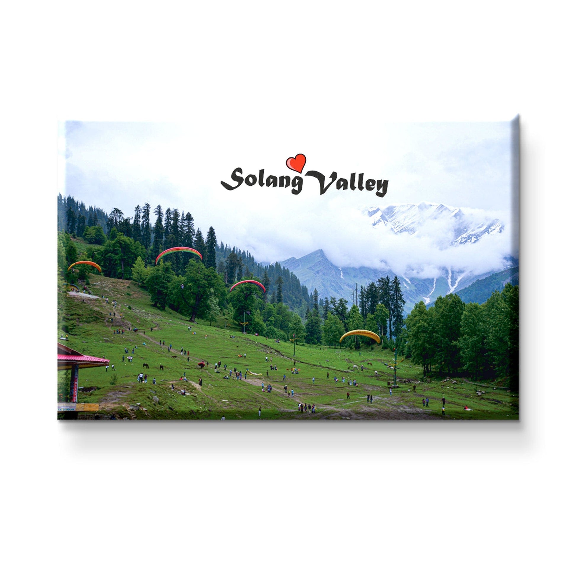 Nivaraprint Souvenir Wooden Fridge Magnet | Solang Valley