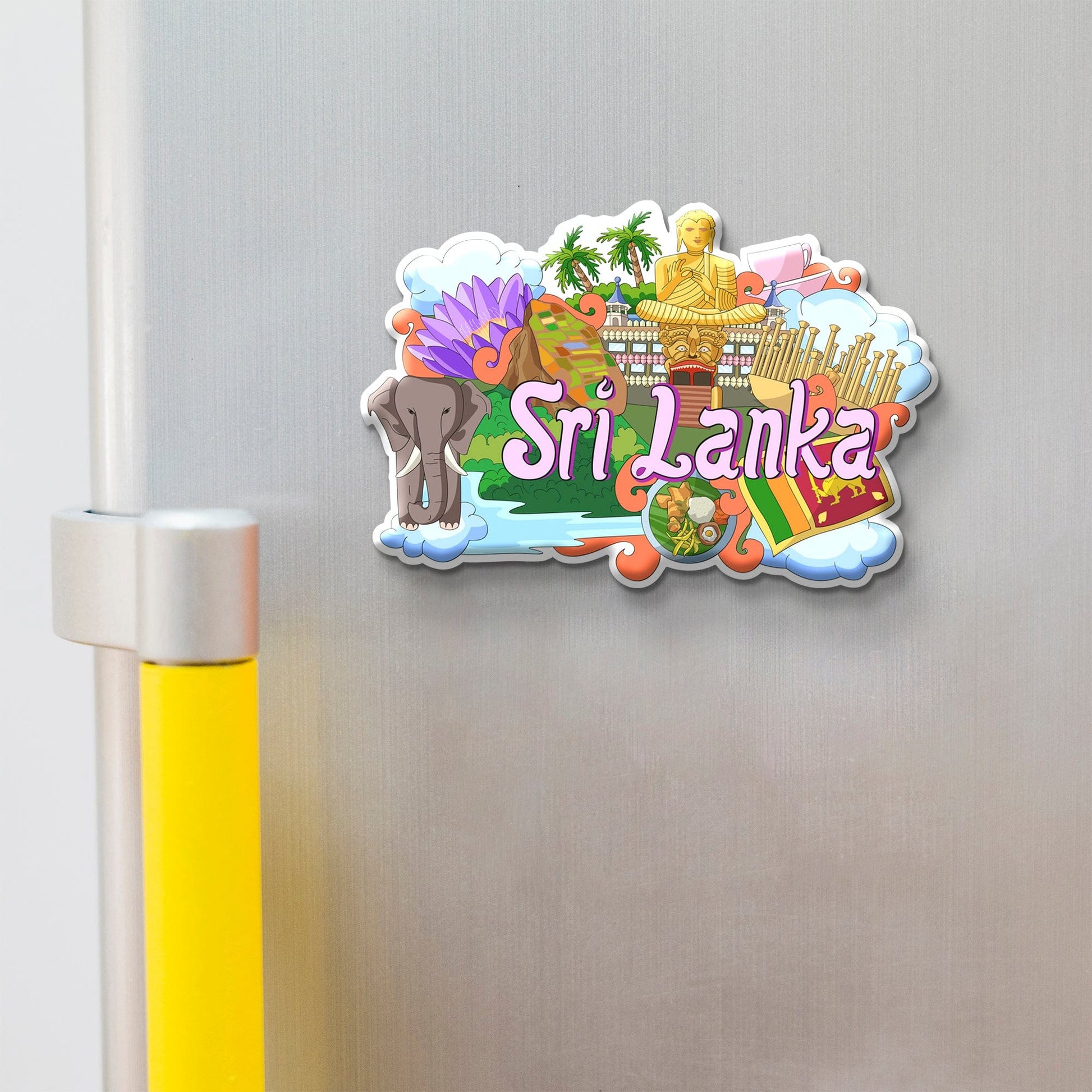 Nivaraprint Souvenir Wooden Fridge Magnet | Sri Lanka